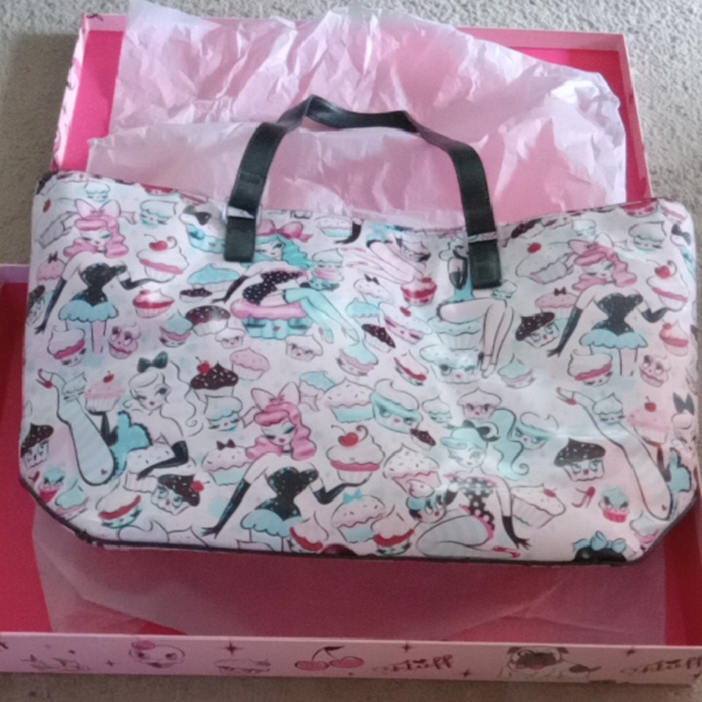 Miss Fluff Retro Cupcake Pin-up Girls Vintage Style Women's Tote Bag HOT